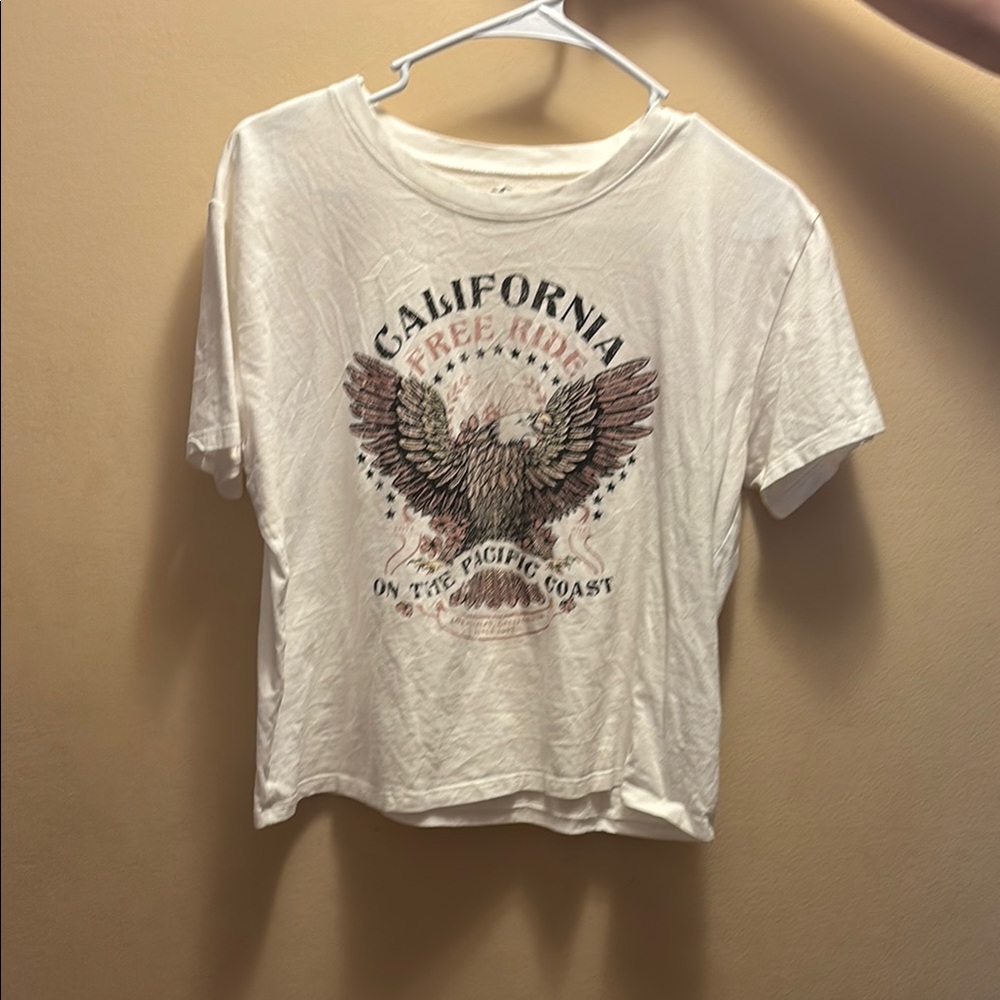 Hollister White Crew Neck Tee